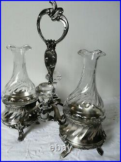 Huilier vinaigrier Gallia Christofle, métal argenté, Art nouveau
