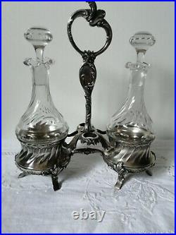 Huilier vinaigrier Gallia Christofle, métal argenté, Art nouveau