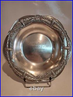 Koch & Bergfeld Silbertablett 800, plat trophée en argent massif, Escrime 1913