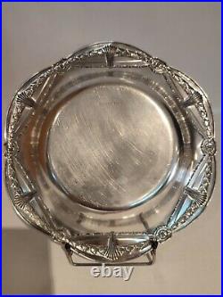 Koch & Bergfeld Silbertablett 800, plat trophée en argent massif, Escrime 1913