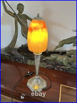 Lampe art déco French Lamp Tulipe Signée DAUM NANCY Lustre Pied Applique Nouveau