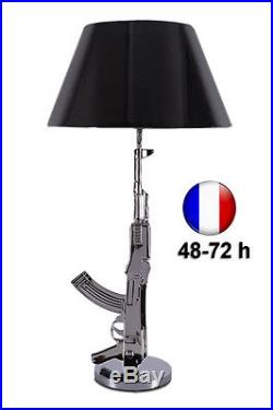 Lampe de Table Kalachnikov AK47 Argent Design Luxe Pop Art