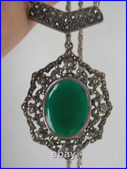 Lot de bijoux Art Nouveau Art Déco Superbe pendentif en Argent 925