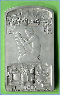 Médaille Art Nouveau UNION des FABRICANTS des PAPIER de FRANCE Dautel argent