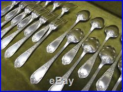 Ménagère 25p métal argenté Ercuis iris art nouveau dinner forks soup spoons