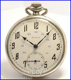 Montre Ancienne Gousset Zenith Argent Art Nouveau Vintage Silver Pocket Watch