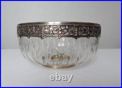 Magnifique Coupe Saladier en cristal Baccarat argent massif vermeil Art nouveau