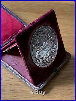 Médaille Argent Art Nouveau Automobile Club de France NIVIERE + Permis 1902