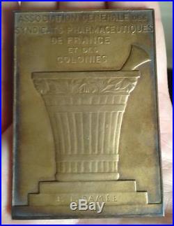 Médaille Argent Massif Burger Ramée Art nouveau Pharmaceutique et colonies