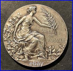 Médaille Art nouveau 1 argent Ville de Saint-mandé & Enseignement OUTWAITE