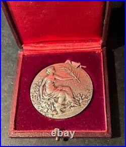 Médaille Art nouveau 1 argent Ville de Saint-mandé & Enseignement OUTWAITE