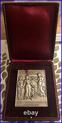 Médaille Plaque Dubois En Argent Art Deco Nouveau Silver Medal Caisse D Épargne