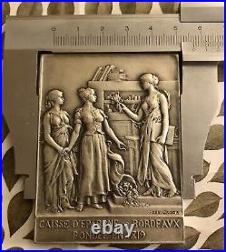 Médaille Plaque Dubois En Argent Art Deco Nouveau Silver Medal Caisse D Épargne