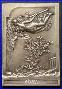 Médaille art nouveau Jeux olympique Athènes 1906 P. Vannier Bronze argenté