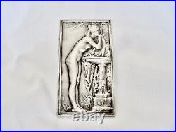 Médaille plaque art nouveau argent massif la sourceDaniel Dupuis non attribuée