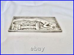 Médaille plaque art nouveau argent massif la sourceDaniel Dupuis non attribuée