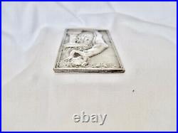 Médaille plaque art nouveau argent massif la sourceDaniel Dupuis non attribuée