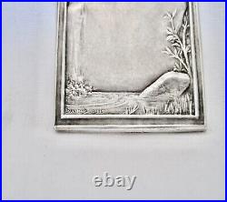 Médaille plaque art nouveau argent massif la sourceDaniel Dupuis non attribuée