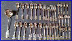 Ménagère Metal argenté ERCUIS 37 Pieces 90gr uniplat Cluny