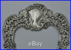 Miroir Cadre argent massif Henry Matthews Birmingham 1901 Art Nouveau Victorian