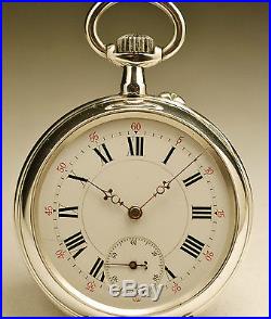 Montre ancienne gousset ART NOUVEAU en ARGENT 1890 SILVER pocket watch