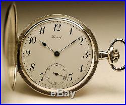Montre ancienne gousset SAVONNETTE ARGENT ART NOUVEAU 1910 HUNDER pocket watch