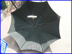 Ombrelle Parapluie Art Nouveau en Argent Massif Visage de femme Silver Silber