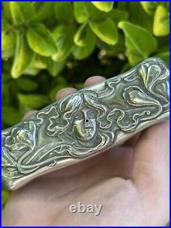 Peigne & Art Nouveau & Argent Sterling & Femme