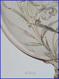 Pelle à servir en argent massif Art Nouveau minerve cuillère fleurs