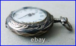 Petite montre de gousset Art Nouveau vers 1900 en Argent pocket watch