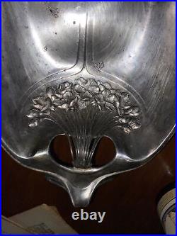 Plat corbeille art nouveau en métal argenté gallia (christofle)
