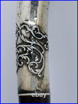 Pommeau de canne argent silver stick Art Nouveau 1900
