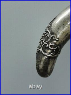 Pommeau manche de canne ART NOUVEAU en argent silver stick 1900