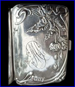 Puiforcat Boite Etui Cigarettes Argent Art Nouveau 1900 Silver Case Jugendstil