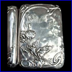 Puiforcat Boite Etui Cigarettes Argent Art Nouveau 1900 Silver Case Jugendstil