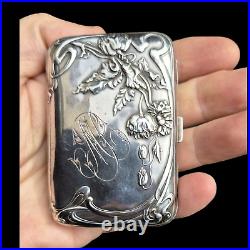 Puiforcat Boite Etui Cigarettes Argent Art Nouveau 1900 Silver Case Jugendstil