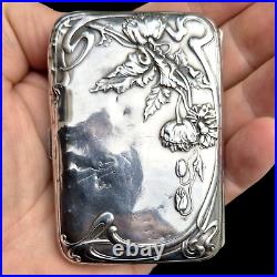 Puiforcat Boite Etui Cigarettes Argent Art Nouveau 1900 Silver Case Jugendstil