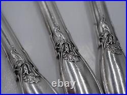 Rare Service A Hors D Oeuvres 3 Pieces Tout Argent Poincon Minerve Art Nouveau