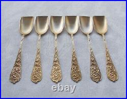 Rare Set 6 Cuillère à Dessert Art Nouveau Wmf-Art 800er Argent Italie 1900