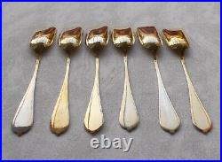 Rare Set 6 Cuillère à Dessert Art Nouveau Wmf-Art 800er Argent Italie 1900