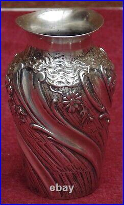 Rare ancien très jolie vase argent minerve art nouveau orfèvre Boin Taburet 79GR