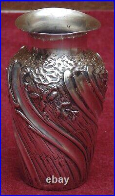 Rare ancien très jolie vase argent minerve art nouveau orfèvre Boin Taburet 79GR