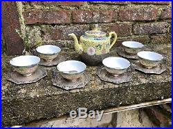 Service En Argent Massif Et Porcelaine -chine Indochine XIX XX Chinese Antique