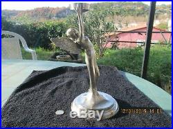Statuette femme ailée bronze argenté  art déco  art nouveau trophée