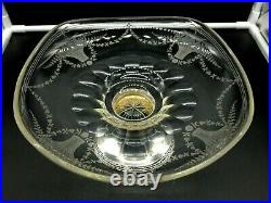 Sublime Coupe en argent massif et en cristal gravé à la main, Art Nouveau