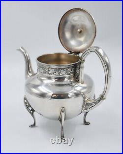 THEIERE VERSEUSE ARGENT MASSIF 800 art nouveau silver teapot jugendstil