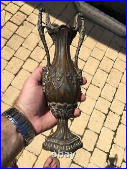 Vase art nouveau metal argenté bronze 1kg! Decors muguet