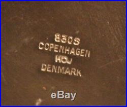 Verseuse en argent Art Nouveau Danemark avec prise en palissandre